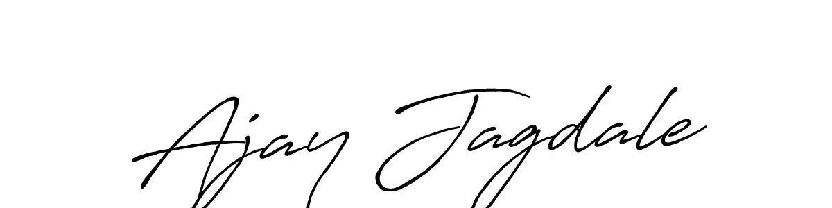 Create a beautiful signature design for name Ajay Jagdale. With this signature (Antro_Vectra_Bolder) fonts, you can make a handwritten signature for free. Ajay Jagdale signature style 7 images and pictures png