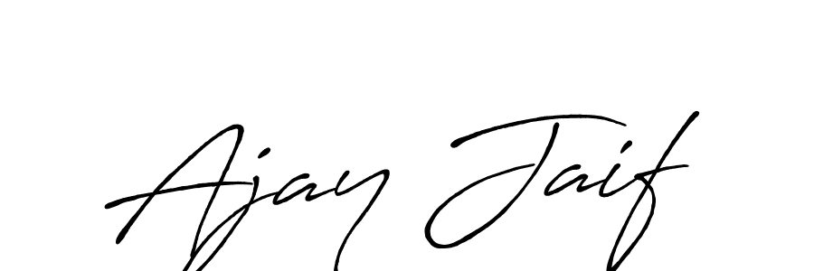 How to make Ajay Jaif name signature. Use Antro_Vectra_Bolder style for creating short signs online. This is the latest handwritten sign. Ajay Jaif signature style 7 images and pictures png