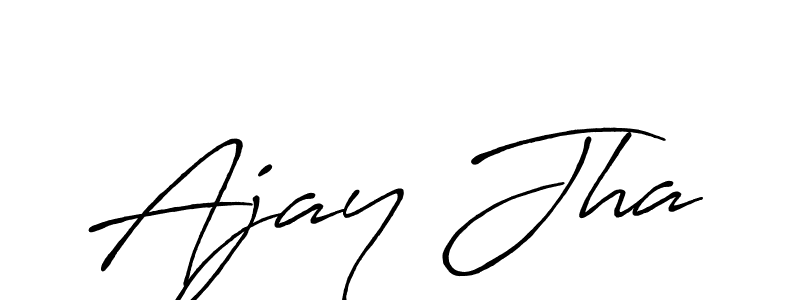 How to make Ajay Jha signature? Antro_Vectra_Bolder is a professional autograph style. Create handwritten signature for Ajay Jha name. Ajay Jha signature style 7 images and pictures png