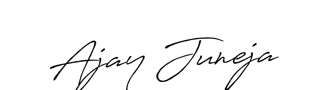 Ajay Juneja stylish signature style. Best Handwritten Sign (Antro_Vectra_Bolder) for my name. Handwritten Signature Collection Ideas for my name Ajay Juneja. Ajay Juneja signature style 7 images and pictures png