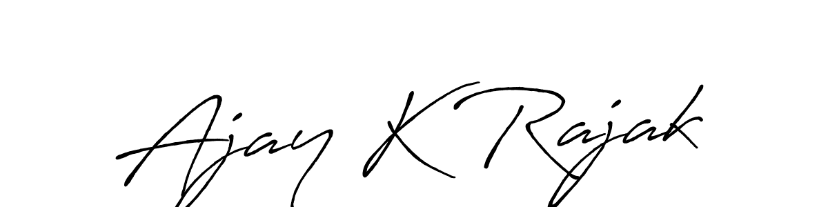 How to make Ajay K Rajak signature? Antro_Vectra_Bolder is a professional autograph style. Create handwritten signature for Ajay K Rajak name. Ajay K Rajak signature style 7 images and pictures png
