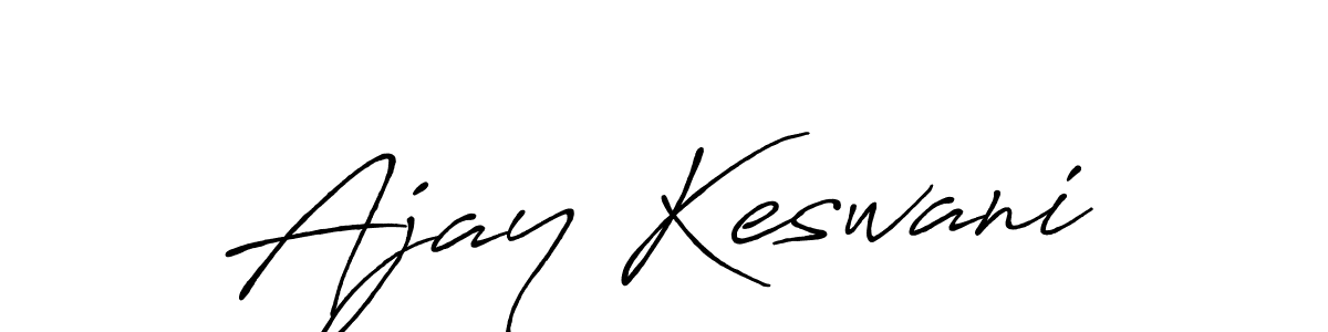 Make a beautiful signature design for name Ajay Keswani. With this signature (Antro_Vectra_Bolder) style, you can create a handwritten signature for free. Ajay Keswani signature style 7 images and pictures png