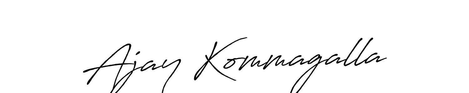 Make a beautiful signature design for name Ajay Kommagalla. With this signature (Antro_Vectra_Bolder) style, you can create a handwritten signature for free. Ajay Kommagalla signature style 7 images and pictures png