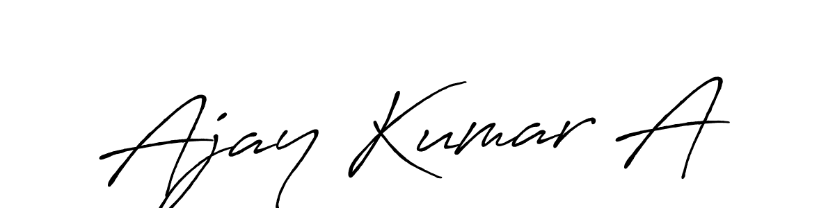 How to make Ajay Kumar A signature? Antro_Vectra_Bolder is a professional autograph style. Create handwritten signature for Ajay Kumar A name. Ajay Kumar A signature style 7 images and pictures png