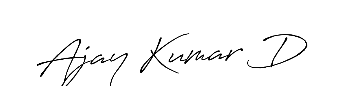 How to make Ajay Kumar D signature? Antro_Vectra_Bolder is a professional autograph style. Create handwritten signature for Ajay Kumar D name. Ajay Kumar D signature style 7 images and pictures png