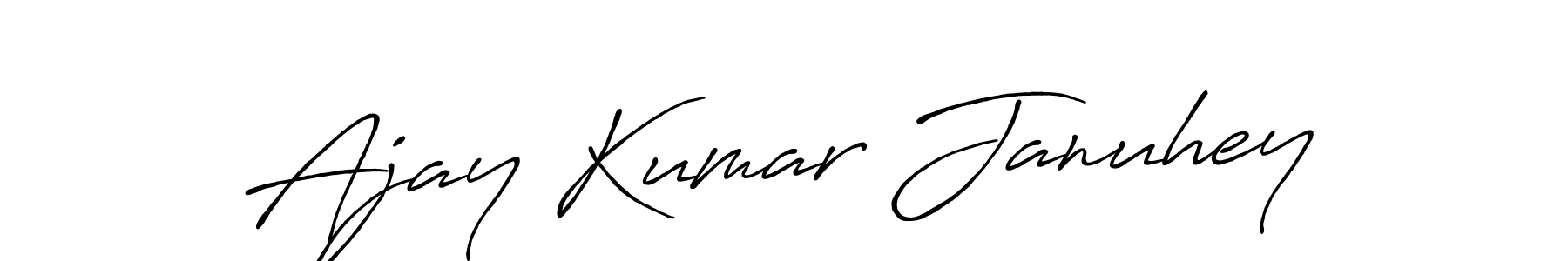 Make a beautiful signature design for name Ajay Kumar Januhey. With this signature (Antro_Vectra_Bolder) style, you can create a handwritten signature for free. Ajay Kumar Januhey signature style 7 images and pictures png