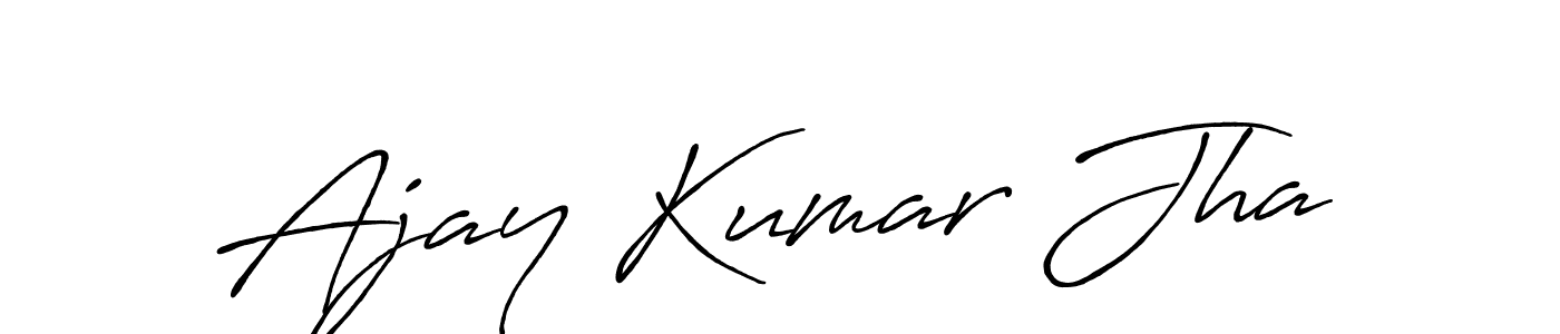 Use a signature maker to create a handwritten signature online. With this signature software, you can design (Antro_Vectra_Bolder) your own signature for name Ajay Kumar Jha. Ajay Kumar Jha signature style 7 images and pictures png