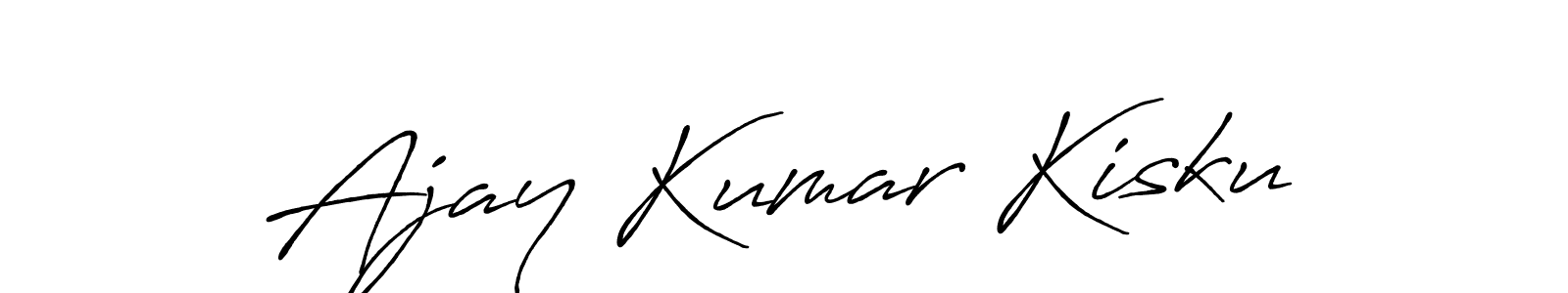 Create a beautiful signature design for name Ajay Kumar Kisku. With this signature (Antro_Vectra_Bolder) fonts, you can make a handwritten signature for free. Ajay Kumar Kisku signature style 7 images and pictures png