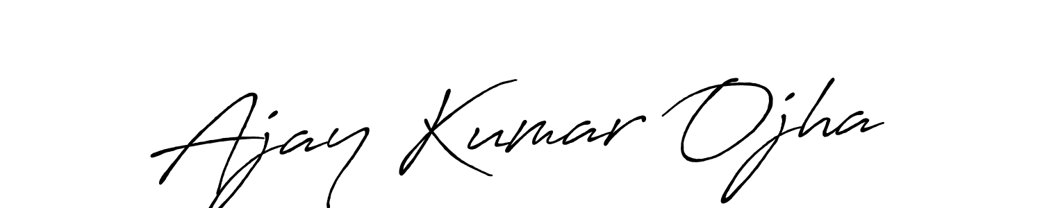 Also we have Ajay Kumar Ojha name is the best signature style. Create professional handwritten signature collection using Antro_Vectra_Bolder autograph style. Ajay Kumar Ojha signature style 7 images and pictures png