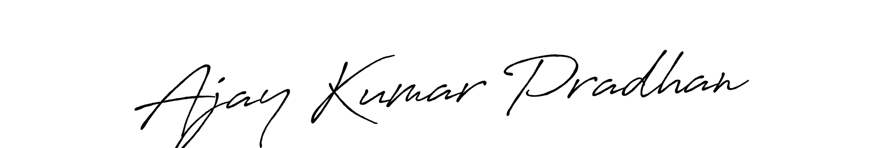 Use a signature maker to create a handwritten signature online. With this signature software, you can design (Antro_Vectra_Bolder) your own signature for name Ajay Kumar Pradhan. Ajay Kumar Pradhan signature style 7 images and pictures png