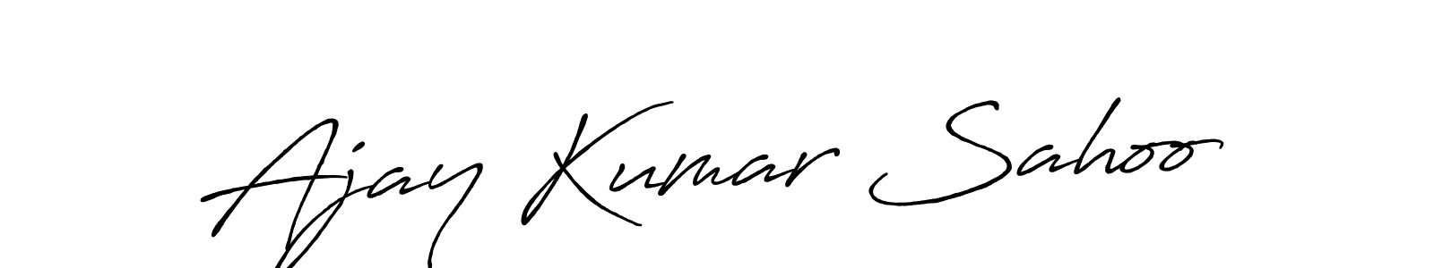 The best way (Antro_Vectra_Bolder) to make a short signature is to pick only two or three words in your name. The name Ajay Kumar Sahoo include a total of six letters. For converting this name. Ajay Kumar Sahoo signature style 7 images and pictures png