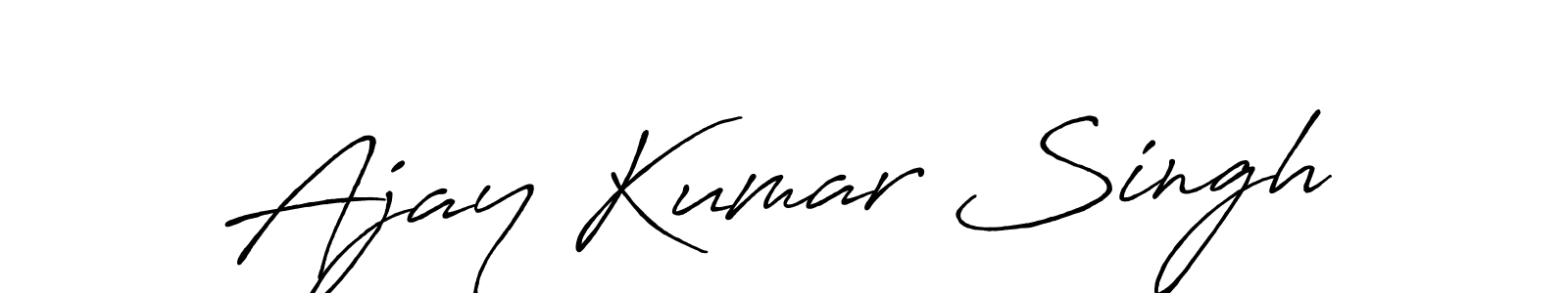Ajay Kumar Singh stylish signature style. Best Handwritten Sign (Antro_Vectra_Bolder) for my name. Handwritten Signature Collection Ideas for my name Ajay Kumar Singh. Ajay Kumar Singh signature style 7 images and pictures png