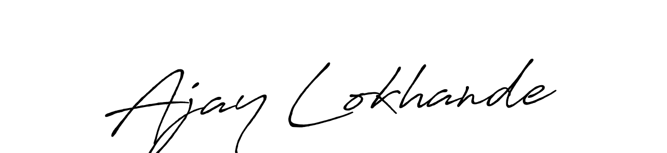 Use a signature maker to create a handwritten signature online. With this signature software, you can design (Antro_Vectra_Bolder) your own signature for name Ajay Lokhande. Ajay Lokhande signature style 7 images and pictures png