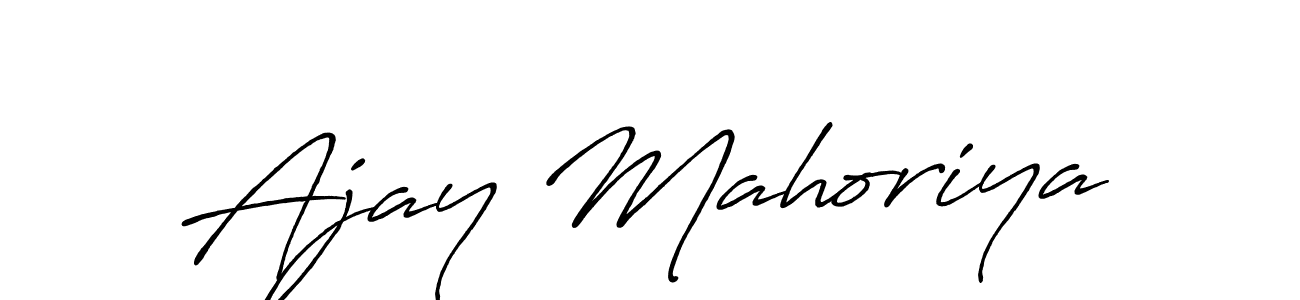 Design your own signature with our free online signature maker. With this signature software, you can create a handwritten (Antro_Vectra_Bolder) signature for name Ajay Mahoriya. Ajay Mahoriya signature style 7 images and pictures png