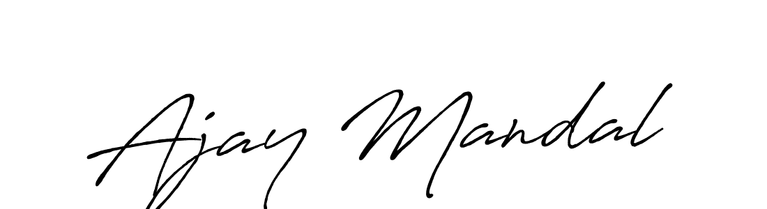 Make a beautiful signature design for name Ajay Mandal. With this signature (Antro_Vectra_Bolder) style, you can create a handwritten signature for free. Ajay Mandal signature style 7 images and pictures png