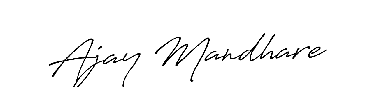 Similarly Antro_Vectra_Bolder is the best handwritten signature design. Signature creator online .You can use it as an online autograph creator for name Ajay Mandhare. Ajay Mandhare signature style 7 images and pictures png