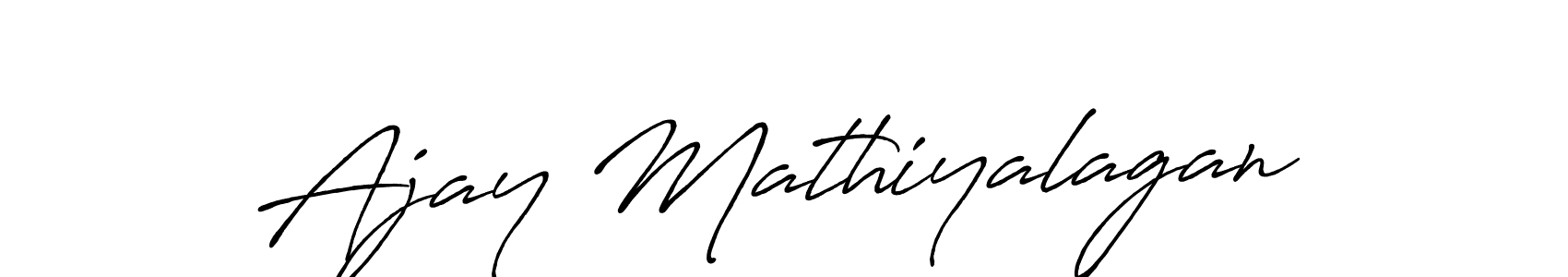 Ajay Mathiyalagan stylish signature style. Best Handwritten Sign (Antro_Vectra_Bolder) for my name. Handwritten Signature Collection Ideas for my name Ajay Mathiyalagan. Ajay Mathiyalagan signature style 7 images and pictures png