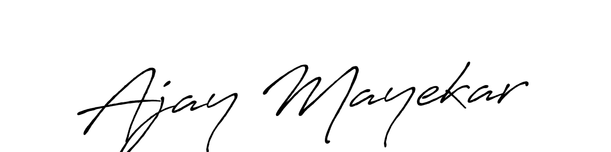 Also we have Ajay Mayekar name is the best signature style. Create professional handwritten signature collection using Antro_Vectra_Bolder autograph style. Ajay Mayekar signature style 7 images and pictures png