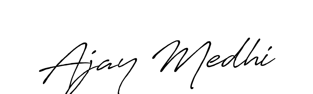 Once you've used our free online signature maker to create your best signature Antro_Vectra_Bolder style, it's time to enjoy all of the benefits that Ajay Medhi name signing documents. Ajay Medhi signature style 7 images and pictures png