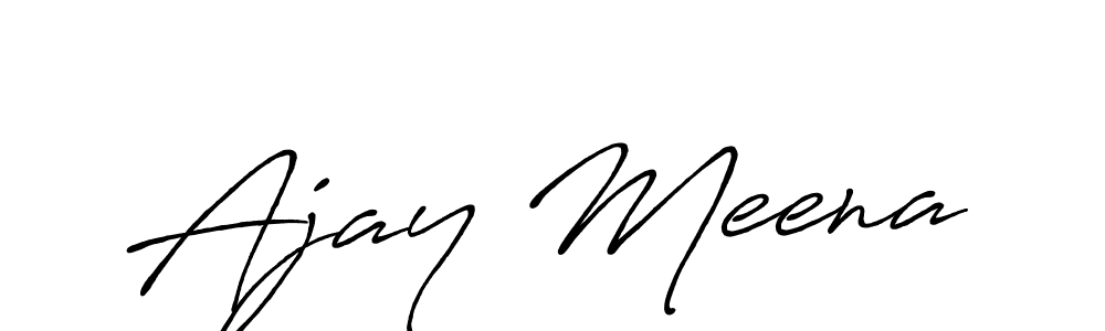 This is the best signature style for the Ajay Meena name. Also you like these signature font (Antro_Vectra_Bolder). Mix name signature. Ajay Meena signature style 7 images and pictures png