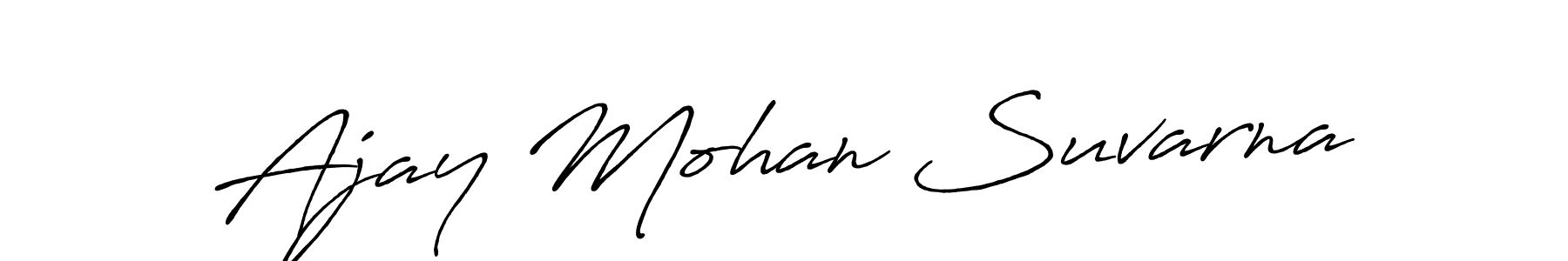 Similarly Antro_Vectra_Bolder is the best handwritten signature design. Signature creator online .You can use it as an online autograph creator for name Ajay Mohan Suvarna. Ajay Mohan Suvarna signature style 7 images and pictures png