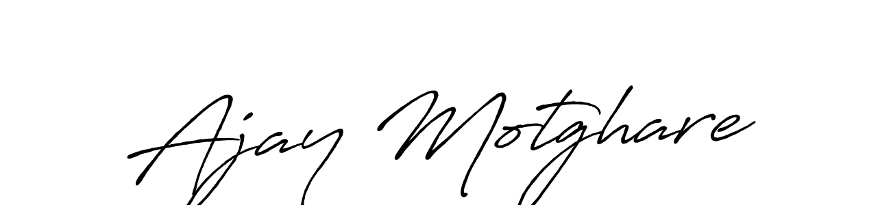 Design your own signature with our free online signature maker. With this signature software, you can create a handwritten (Antro_Vectra_Bolder) signature for name Ajay Motghare. Ajay Motghare signature style 7 images and pictures png