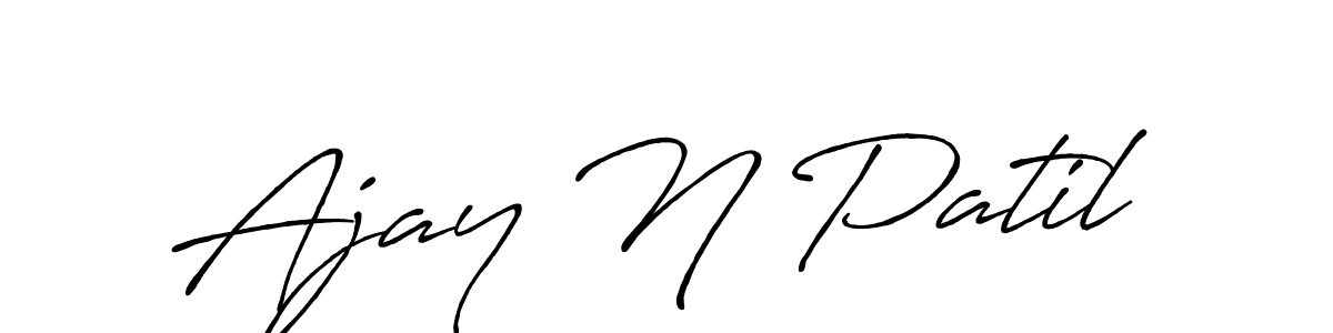 Design your own signature with our free online signature maker. With this signature software, you can create a handwritten (Antro_Vectra_Bolder) signature for name Ajay N Patil. Ajay N Patil signature style 7 images and pictures png