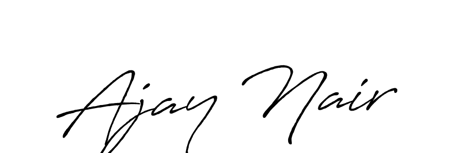 Also You can easily find your signature by using the search form. We will create Ajay Nair name handwritten signature images for you free of cost using Antro_Vectra_Bolder sign style. Ajay Nair signature style 7 images and pictures png