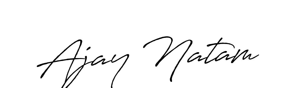 Here are the top 10 professional signature styles for the name Ajay Natam. These are the best autograph styles you can use for your name. Ajay Natam signature style 7 images and pictures png