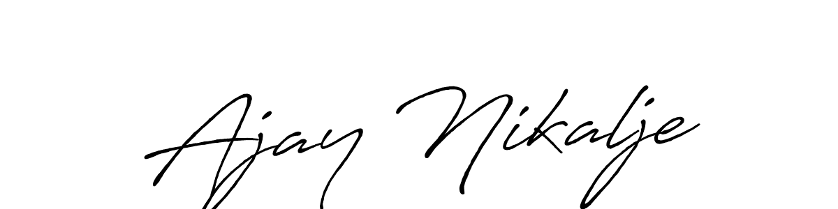 You should practise on your own different ways (Antro_Vectra_Bolder) to write your name (Ajay Nikalje) in signature. don't let someone else do it for you. Ajay Nikalje signature style 7 images and pictures png