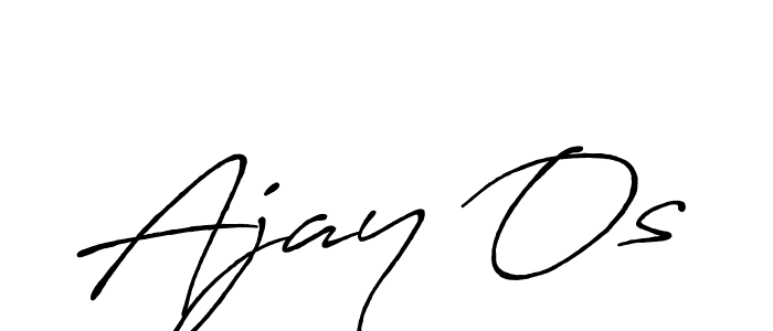 Create a beautiful signature design for name Ajay Os. With this signature (Antro_Vectra_Bolder) fonts, you can make a handwritten signature for free. Ajay Os signature style 7 images and pictures png