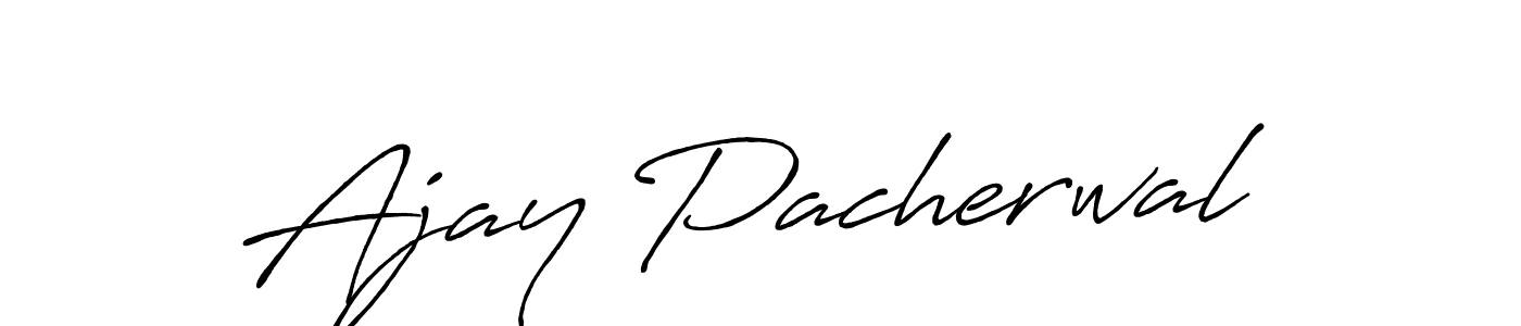 How to make Ajay Pacherwal name signature. Use Antro_Vectra_Bolder style for creating short signs online. This is the latest handwritten sign. Ajay Pacherwal signature style 7 images and pictures png