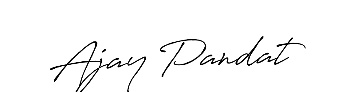 Create a beautiful signature design for name Ajay Pandat. With this signature (Antro_Vectra_Bolder) fonts, you can make a handwritten signature for free. Ajay Pandat signature style 7 images and pictures png