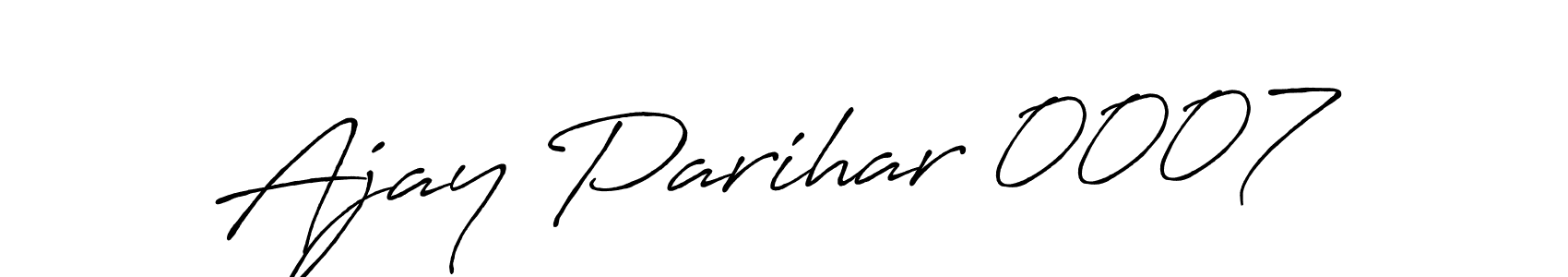 The best way (Antro_Vectra_Bolder) to make a short signature is to pick only two or three words in your name. The name Ajay Parihar 0007 include a total of six letters. For converting this name. Ajay Parihar 0007 signature style 7 images and pictures png