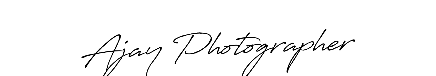 It looks lik you need a new signature style for name Ajay Photographer. Design unique handwritten (Antro_Vectra_Bolder) signature with our free signature maker in just a few clicks. Ajay Photographer signature style 7 images and pictures png