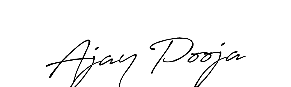 Make a beautiful signature design for name Ajay Pooja. With this signature (Antro_Vectra_Bolder) style, you can create a handwritten signature for free. Ajay Pooja signature style 7 images and pictures png