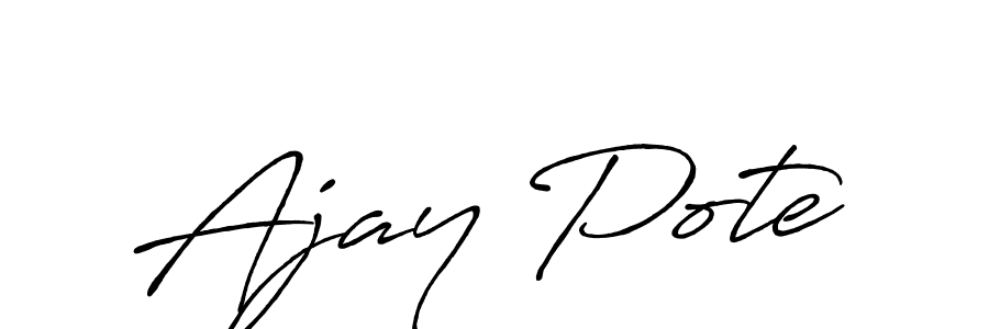 Also we have Ajay Pote name is the best signature style. Create professional handwritten signature collection using Antro_Vectra_Bolder autograph style. Ajay Pote signature style 7 images and pictures png