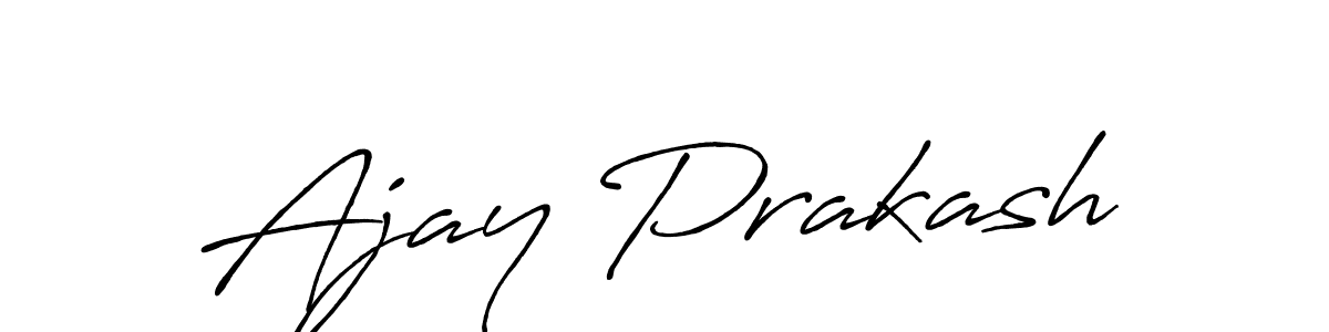 Make a beautiful signature design for name Ajay Prakash. With this signature (Antro_Vectra_Bolder) style, you can create a handwritten signature for free. Ajay Prakash signature style 7 images and pictures png