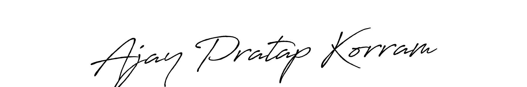 Ajay Pratap Korram stylish signature style. Best Handwritten Sign (Antro_Vectra_Bolder) for my name. Handwritten Signature Collection Ideas for my name Ajay Pratap Korram. Ajay Pratap Korram signature style 7 images and pictures png