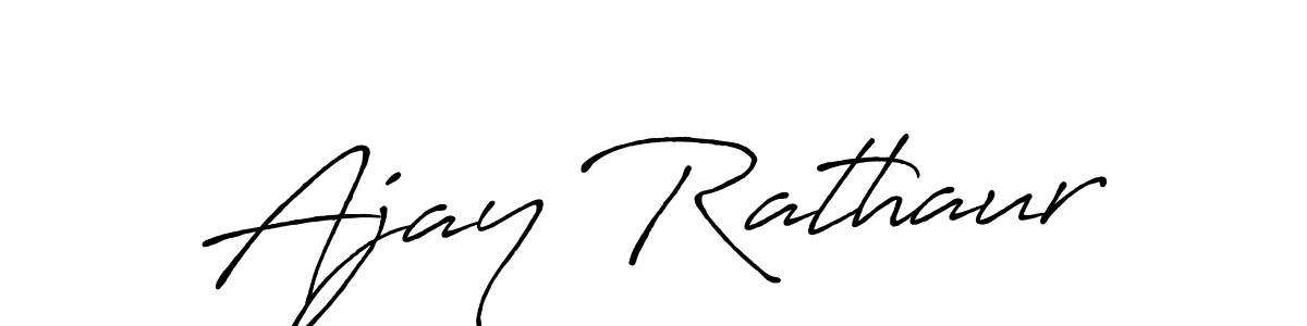 Create a beautiful signature design for name Ajay Rathaur. With this signature (Antro_Vectra_Bolder) fonts, you can make a handwritten signature for free. Ajay Rathaur signature style 7 images and pictures png