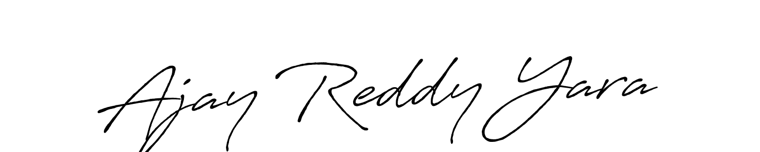 Use a signature maker to create a handwritten signature online. With this signature software, you can design (Antro_Vectra_Bolder) your own signature for name Ajay Reddy Yara. Ajay Reddy Yara signature style 7 images and pictures png