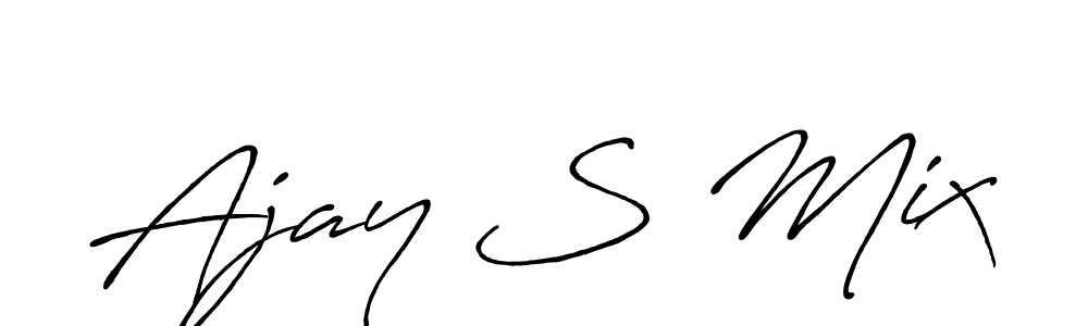 You should practise on your own different ways (Antro_Vectra_Bolder) to write your name (Ajay S Mix) in signature. don't let someone else do it for you. Ajay S Mix signature style 7 images and pictures png