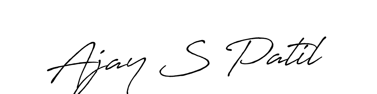 How to make Ajay S Patil signature? Antro_Vectra_Bolder is a professional autograph style. Create handwritten signature for Ajay S Patil name. Ajay S Patil signature style 7 images and pictures png