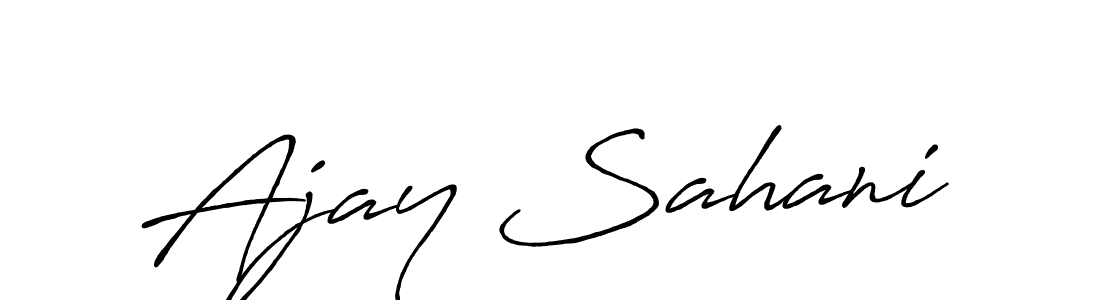 Antro_Vectra_Bolder is a professional signature style that is perfect for those who want to add a touch of class to their signature. It is also a great choice for those who want to make their signature more unique. Get Ajay Sahani name to fancy signature for free. Ajay Sahani signature style 7 images and pictures png