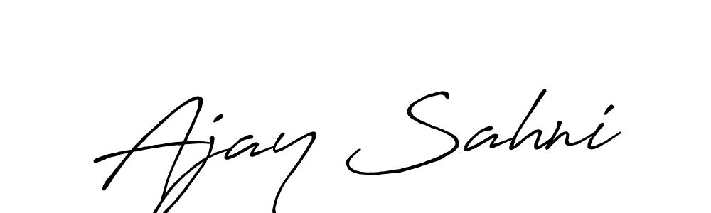 Create a beautiful signature design for name Ajay Sahni. With this signature (Antro_Vectra_Bolder) fonts, you can make a handwritten signature for free. Ajay Sahni signature style 7 images and pictures png