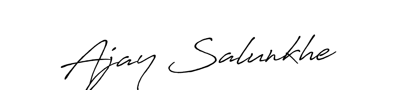 Use a signature maker to create a handwritten signature online. With this signature software, you can design (Antro_Vectra_Bolder) your own signature for name Ajay Salunkhe. Ajay Salunkhe signature style 7 images and pictures png