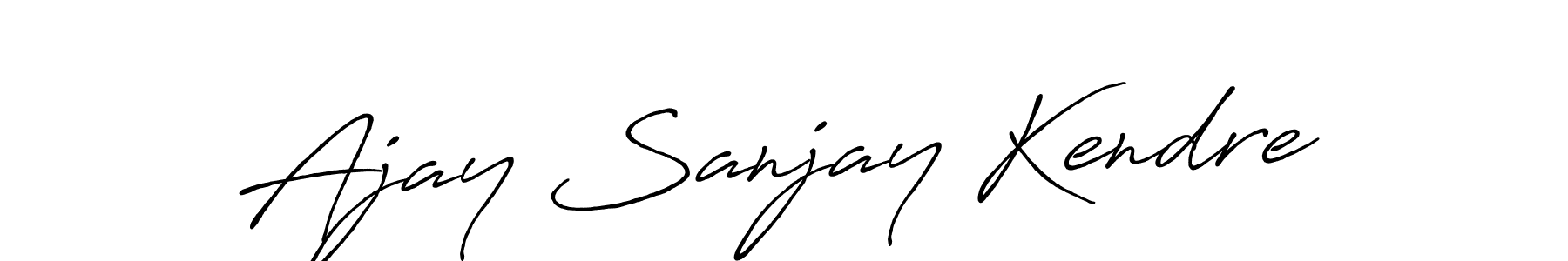 You should practise on your own different ways (Antro_Vectra_Bolder) to write your name (Ajay Sanjay Kendre) in signature. don't let someone else do it for you. Ajay Sanjay Kendre signature style 7 images and pictures png