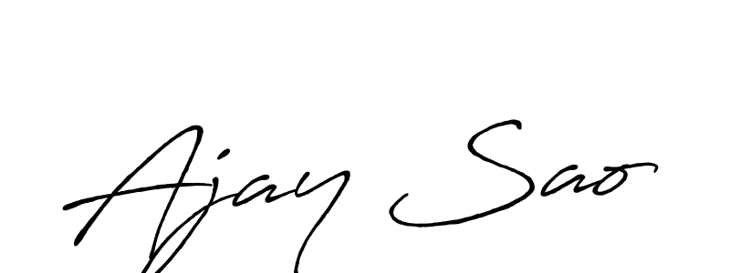 Ajay Sao stylish signature style. Best Handwritten Sign (Antro_Vectra_Bolder) for my name. Handwritten Signature Collection Ideas for my name Ajay Sao. Ajay Sao signature style 7 images and pictures png