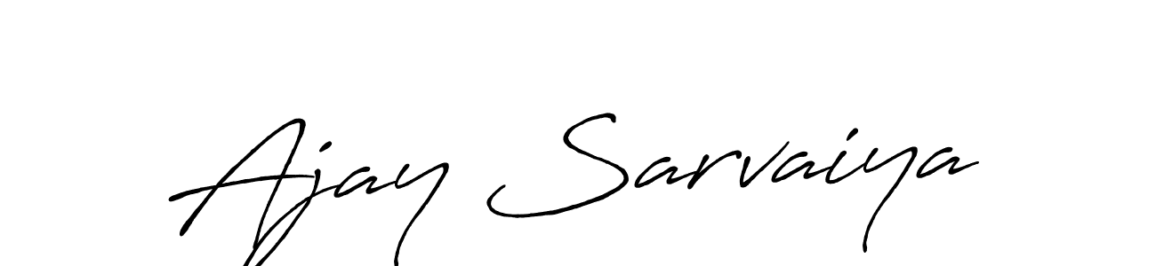 Ajay Sarvaiya stylish signature style. Best Handwritten Sign (Antro_Vectra_Bolder) for my name. Handwritten Signature Collection Ideas for my name Ajay Sarvaiya. Ajay Sarvaiya signature style 7 images and pictures png