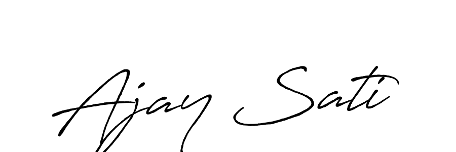 How to make Ajay Sati signature? Antro_Vectra_Bolder is a professional autograph style. Create handwritten signature for Ajay Sati name. Ajay Sati signature style 7 images and pictures png